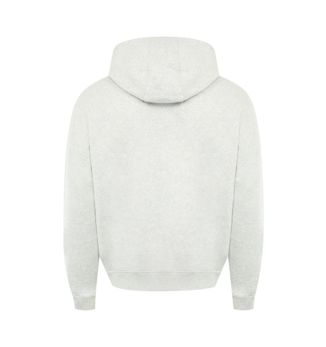 Image 2 of 2 - GREY - CASABLANCA Cashmere Blend Zip-Up Hooded Sweatshirt featuring hood, drawstring fastening, a zip closure with diamond logo on the zipper tab, patch pockets, and ribbed cuffs and hem detail. 95% cotton, 5% cashmere. Made in Portugal.