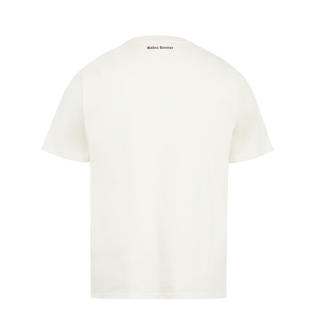 Image 2 of 2 - WHITE - WALES BONNER Compass Tee featuring organic cotton jersey, graphic front print, ribbed crew neck, short sleeves and straight hem. 100% organic cotton. Made in Portugal. 