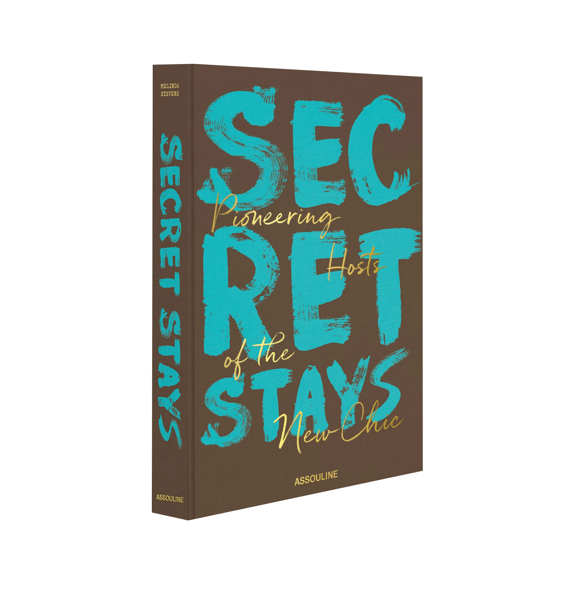 Image 1 of 5 - BROWN - ASSOULINE Secret Stays by Author Melinda Stevens. Linen hardcover book with 304 pages featuring over 200 illustrations. Language: English. Dimensions: W 10 x L 13 x D 1.5. R. In the 2000s, home-sharing revolutionized travel, creating deeper connections between travelers and special spaces worldwide. Secret Stays showcases 22 extraordinary properties from a Croatian monastery to a Japanese townhouse each with a fascinating history and modern transformation. Through vivid imagery and c