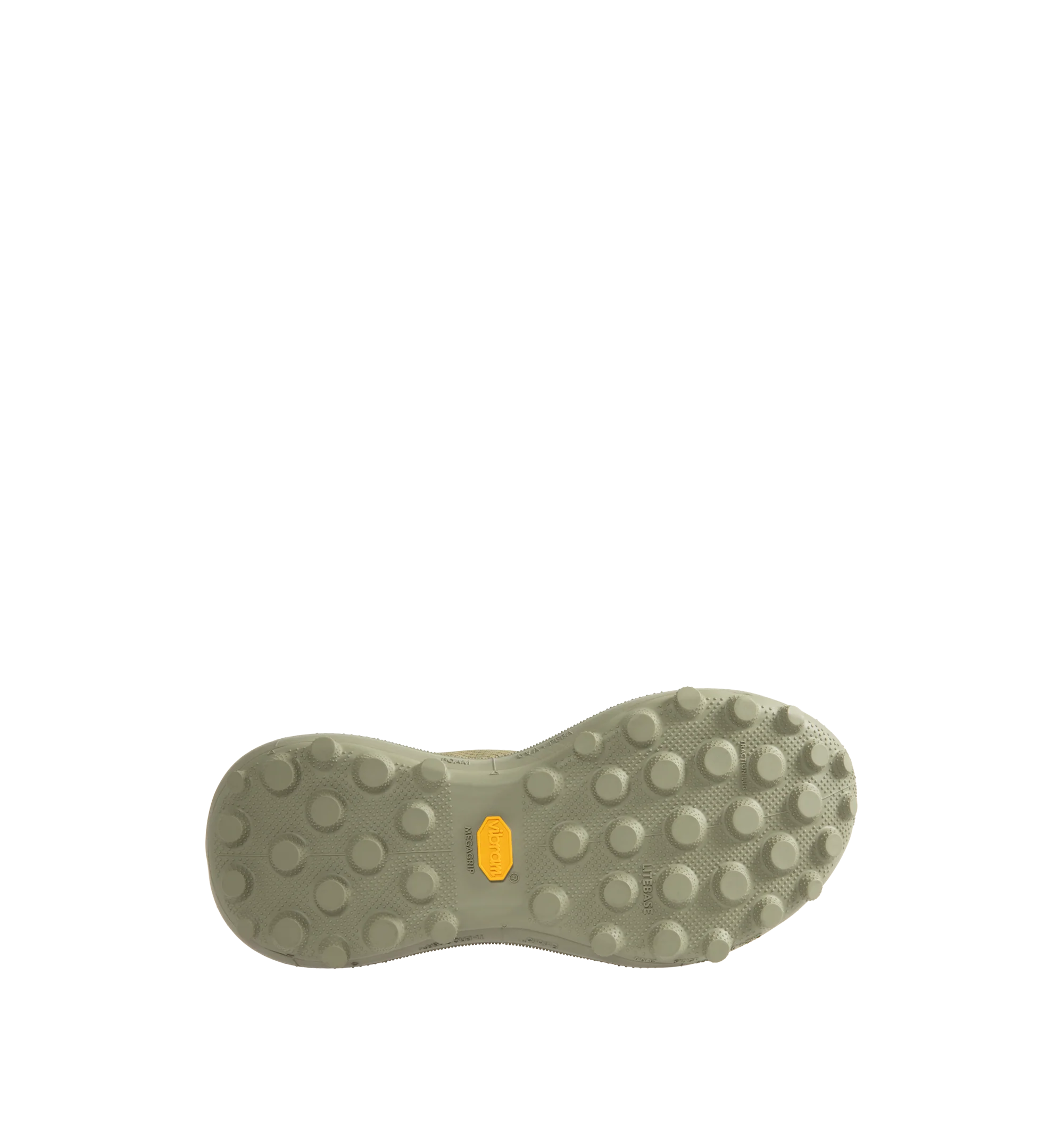 Image 4 of 5 - GREEN - Satisfy TheROCKER Running Shoes are engineered for long-distance comfort and traction. The silhouette delivers responsive cushioning, confident grip, and stability across mixed terrain. Designed with textured laces for reduced slip, and two interchangeable insoles, including 3mm and 5mm options, the shoe allows for a customized fit and feel. Main Material: Upper: Rippy 66 Monomesh: 100% PES. Midsole: Euforia Super Foam: 100% PEBA/EVA Blend. Outsole: TuneLug with Vibram MegaGrip Liteba 