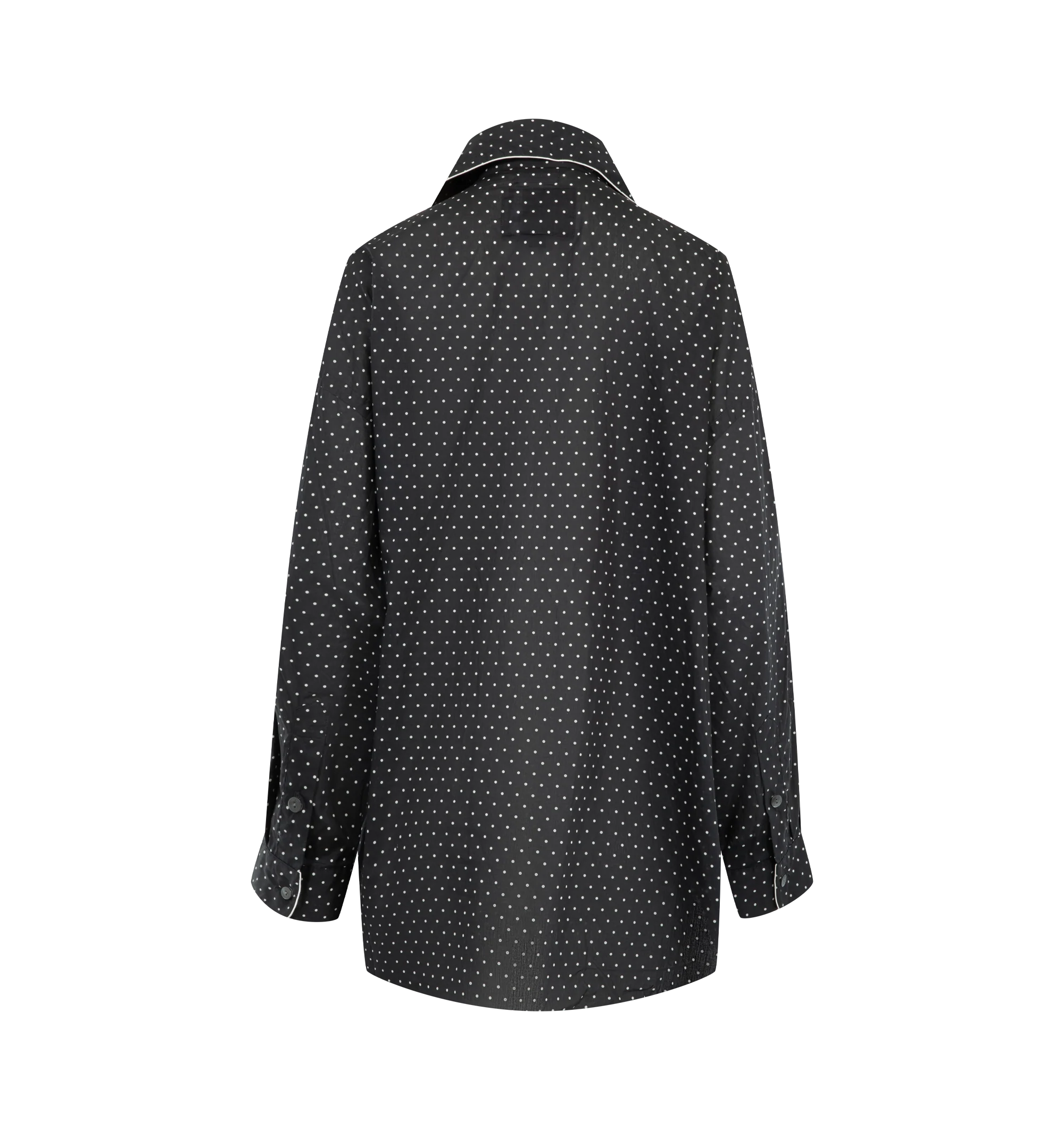 Image 2 of 2 - BLACK - R13 Women's Shawl Lapel Shirt is crafted in a lightweight fabric and features an oversized silhouette with a distinctive shawl collar. Designed with a button-front closure and relaxed proportions. Main Material: 100% Cotton. 