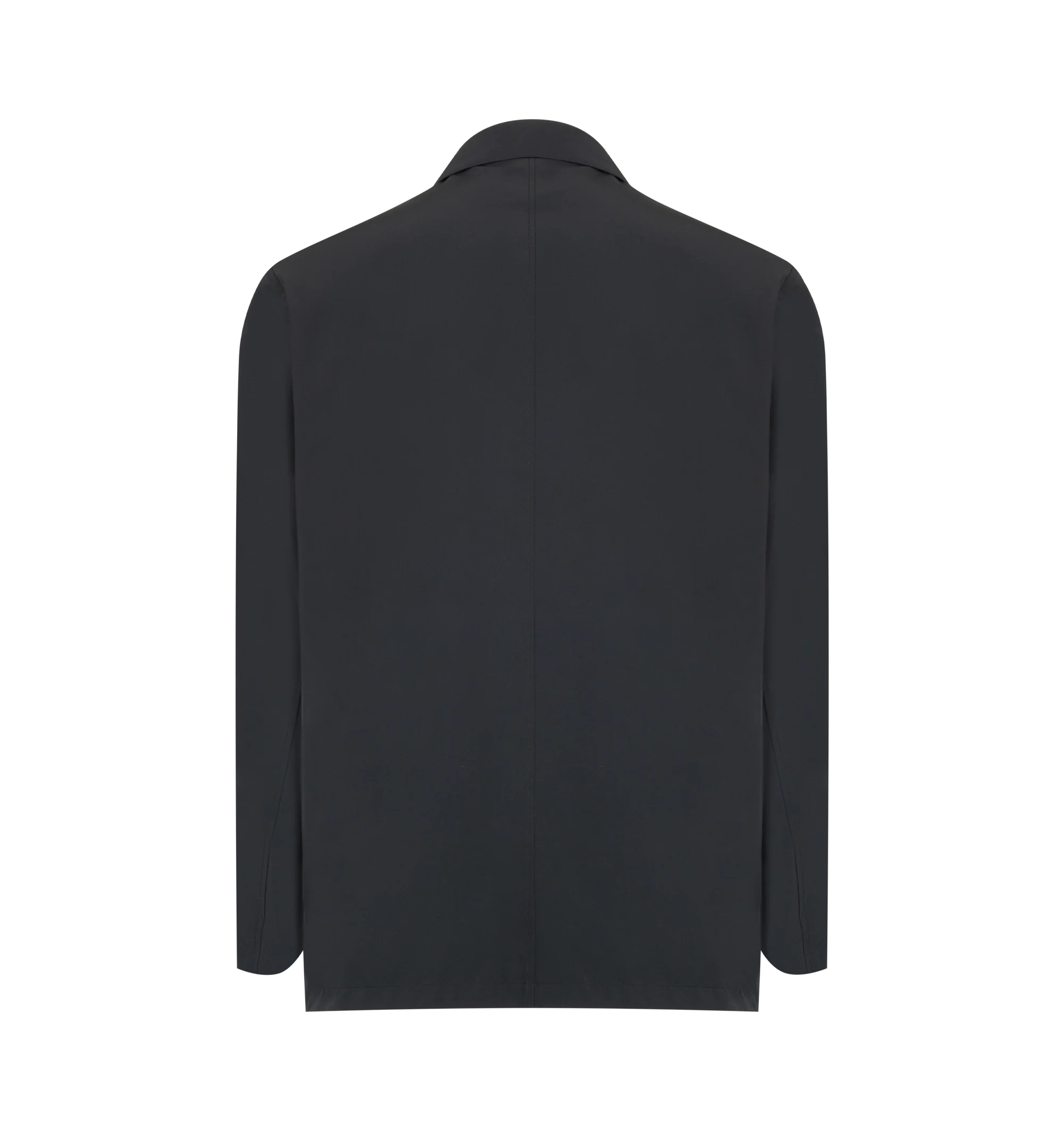 Image 2 of 3 - BLACK - Jil Sander Mens Sport Jacket is a Single-Breasted Tailored Jacket is crafted from lightweight technical fabric. Features a relaxed fit, notched lapels, button-front closure, long sleeves, two front patch pockets, and a straight hem. Main Material: 100% Polyester. Made in Italy.