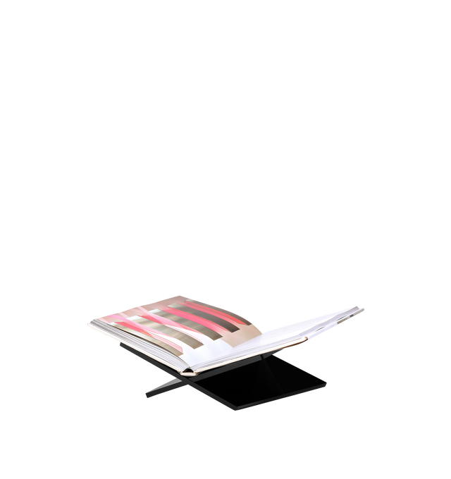Image 3 of 5 - BLACK - ASSOULINE A Bookstand featuring a bookstand to  showcase your collection created with Assouline craftsmanship in mind. Designed by Alex Assouline, this elegantly assembled acetate structure features clean lines and a glossy finish to cradle your volumes tastefully. Leave it on a credenza or hall table with a book that speaks to you, open to your favorite page, inviting visitors to explore and converse. 14 x 12 in. flat.  W 13 x D 12 x H 4.8 in. assembled. Holds up to 30 lbs. 