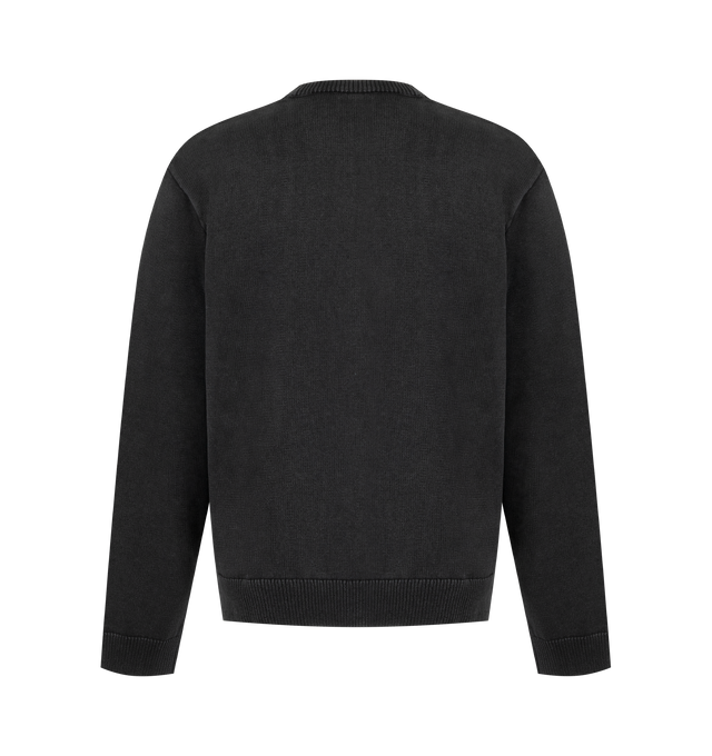 Image 2 of 2 - BLACK - CARHARTT WIP Kori Sweater featuring midweight cotton yarn, embroidered C Logo appears on the chest and crewneck. 100% cotton.