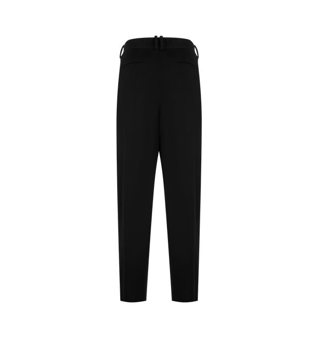 Image 4 of 5 - BLACK - The Row Richelle Pants are a mid-rise style with tapered legs, pressed front and back creases, and side seam pockets. 100% cashmere. Made in Italy.  