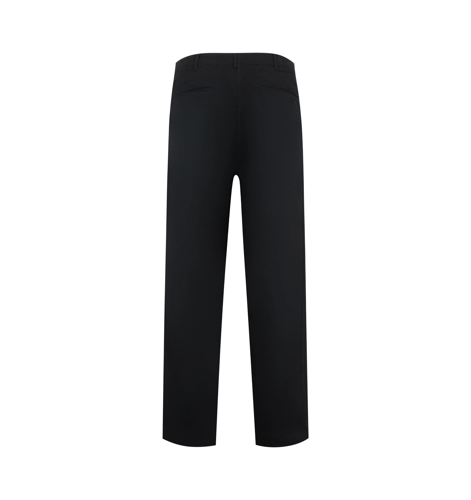 Image 2 of 3 - BLACK - A.Presse Men's Vintage Chino Trousers feature a relaxed silhouette with a timeless chino design for versatile everyday wear. Inspired by vintage military styling, these designer trousers combine premium craftsmanship with a refined yet casual aesthetic, making them an effortless addition to any wardrobe. Main Material: 100%Cotton. Made in Japan.