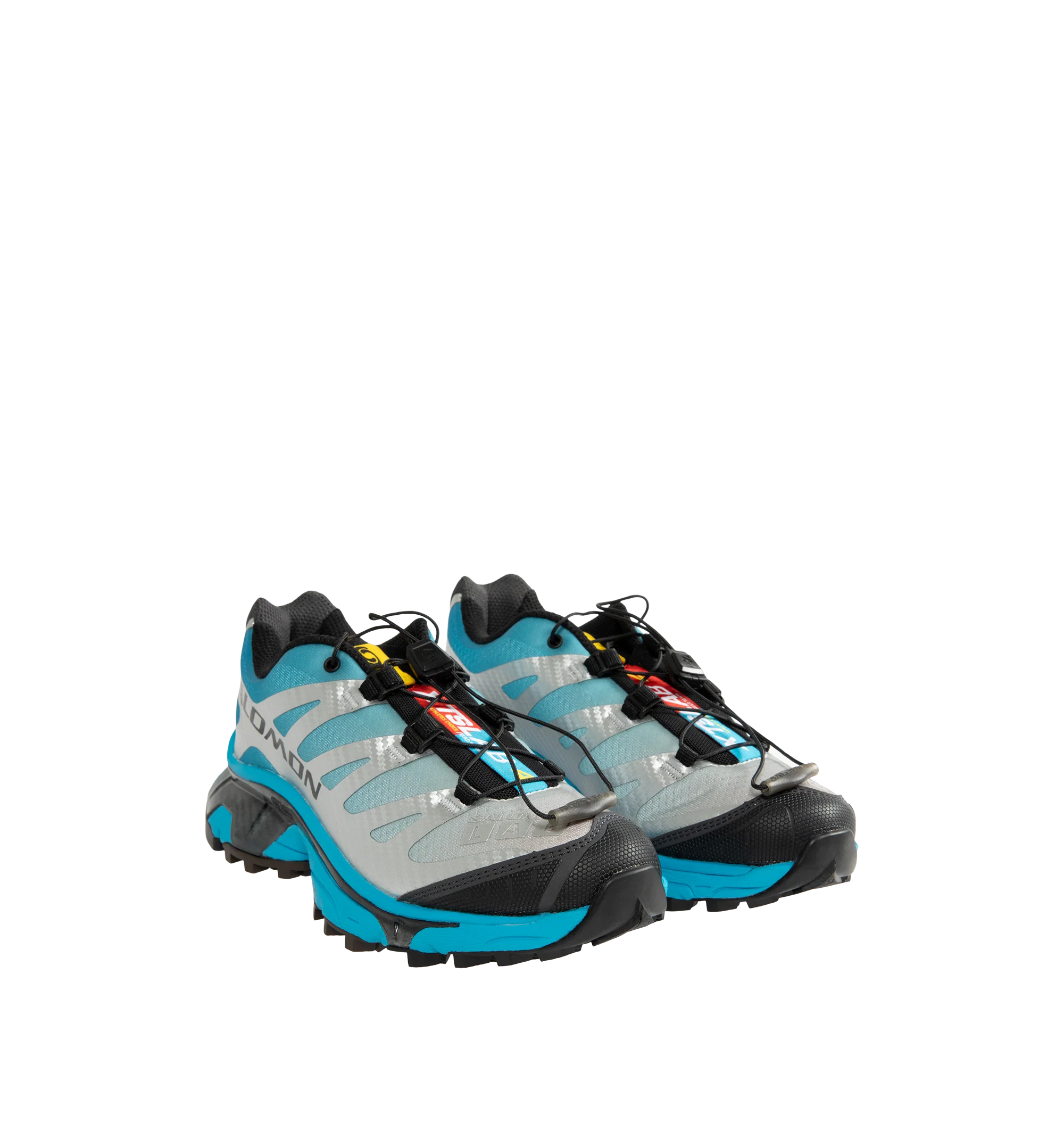 Image 2 of 5 - BLUE - Salomon Men's XT-4 OG Sneakers are crafted with a lightweight textile and synthetic upper and feature the brand's Agile Chassis System, Quicklace technology, and dual-density EVA cushioning for exceptional stability and comfort. Reviving one of Salomon's iconic trail-running silhouettes, these designer sneakers combine technical performance with archival outdoor style, delivering superior support, durability, and all-terrain traction for both city streets and rugged trails. Main Materi 