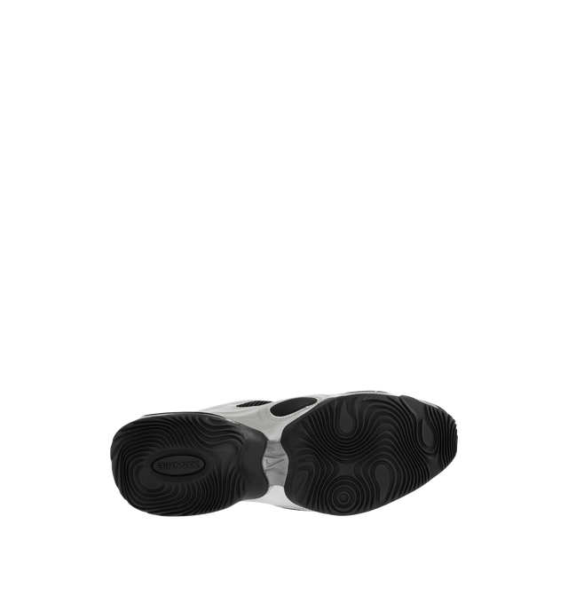Image 4 of 5 - SILVER - NIKE Air Max Muse Sneaker featuring mesh upper with faux leather trim and rubber sole, lace-up front, cushioned foam midsole, Max Air cushioning and Air Max logo at tongue.