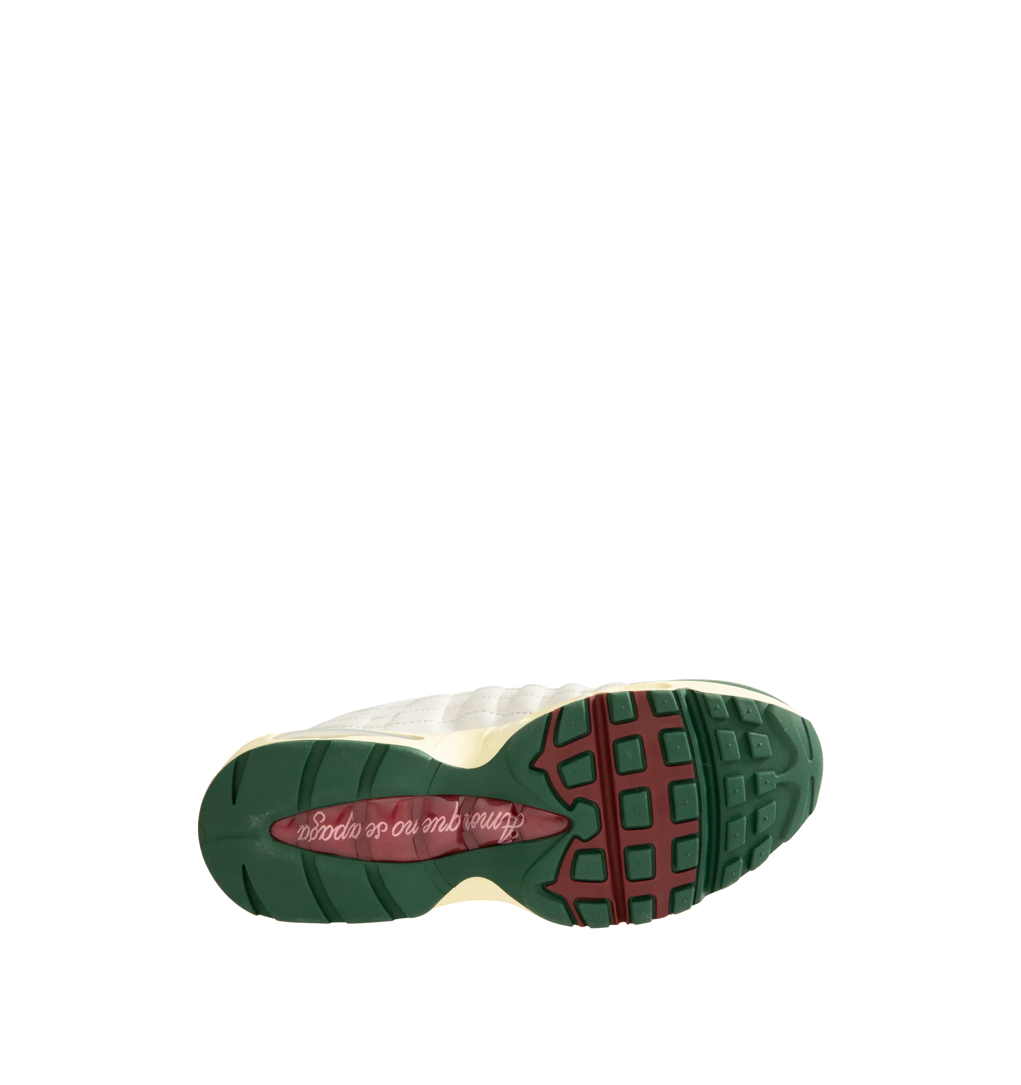 Image 4 of 5 - WHITE - NIKE Air Max 95 "Big Bubble" SE Sneaker featuring upper that combines real and synthetic leather with airy textiles for a layered, visible Max Air cushioning, flex grooves in the midsole and outsole, foam midsole and rubber outsole. 