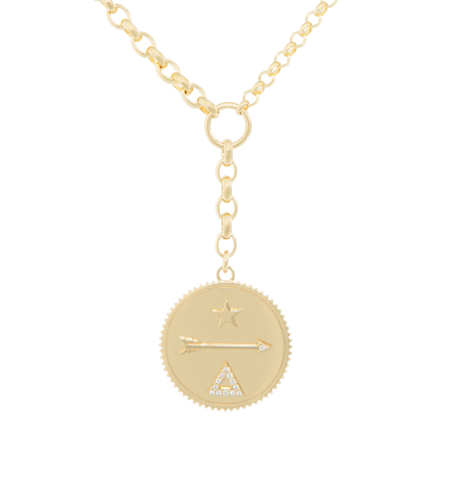 Image 2 of 2 - GOLD - FOUNDRAE Dream: Heavy Mixed Belcher Extension Chain Necklace featuring Heavy Belcher chain necklace Gauge 5mm with 28 mm Medallion, half of the necklace is medium belcher at 9 links per inch, half of the necklace is heavy belcher at 6 links per inch, the 1" extension is the heavy belcher link at 6 links per inch and finished with a lobster clasp. 18-karat gold, diamond weight .11 ct and measures 18" long. Cheap Luxury Handbag Shop offers a range of initial pieces from this collection in-store. Fo 