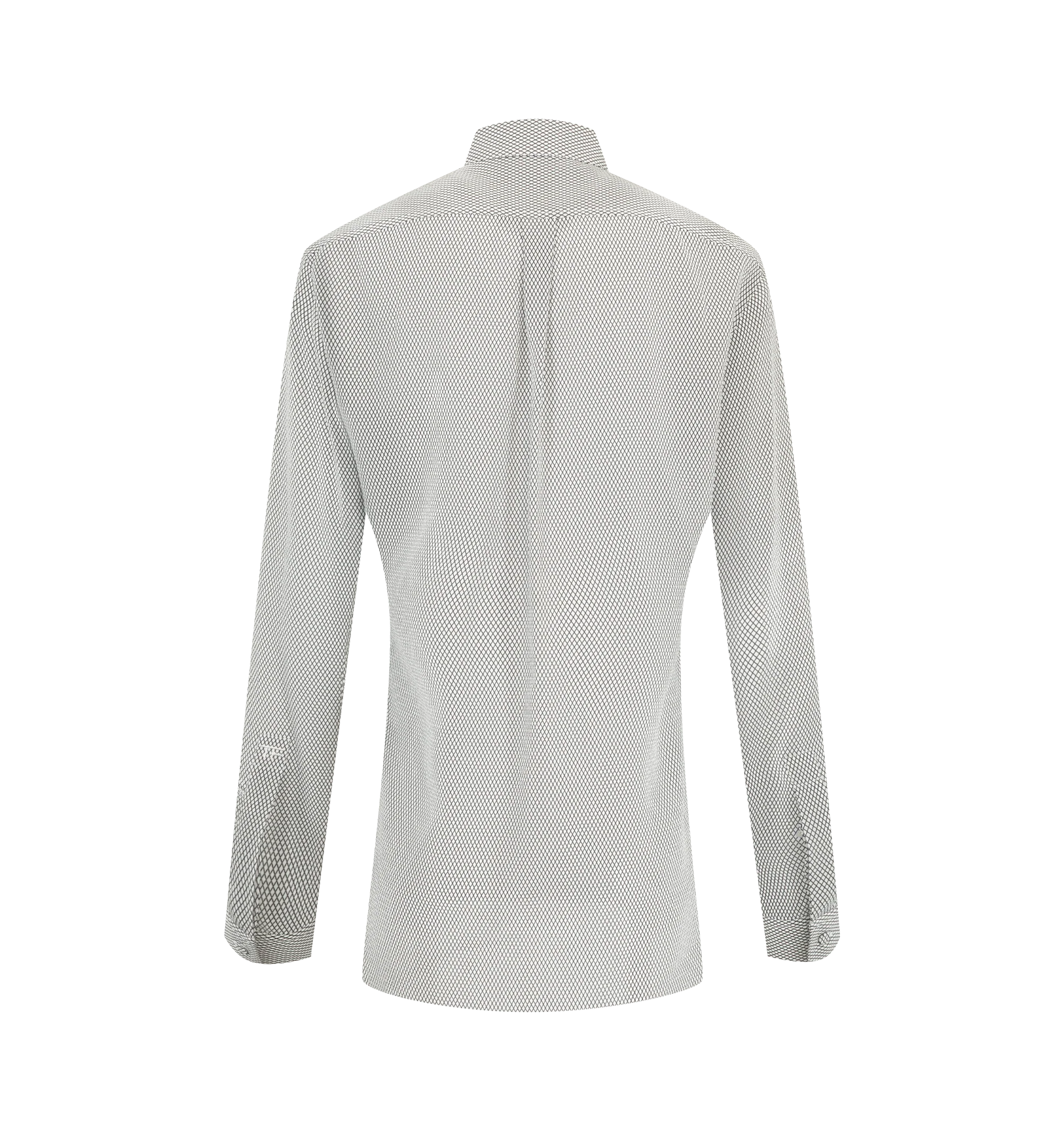 Image 2 of 2 - WHITE - Tom Ford Women's Printed Net Crepe De Chine Shirt is crafted from silk crepe de chine and features an allover printed design. The lightweight construction offers a fluid drape, while the refined fabrication reflects the houses signature approach to tailored luxury. Main Material: 100% Silk. Made in Switzerland. 