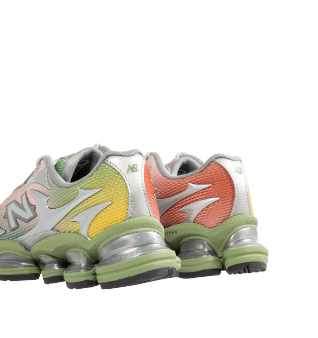 Image 3 of 5 - MULTI - NEW BALANCE ABZORB 2000 Sneaker featuring mesh upper, synthetic overlays, textile lining, rubber outsole, layered panel construction, ABZORB cushioning, sculpted midsole design, logo on tongue, New Balance branding on side and rubber outsole with grip.