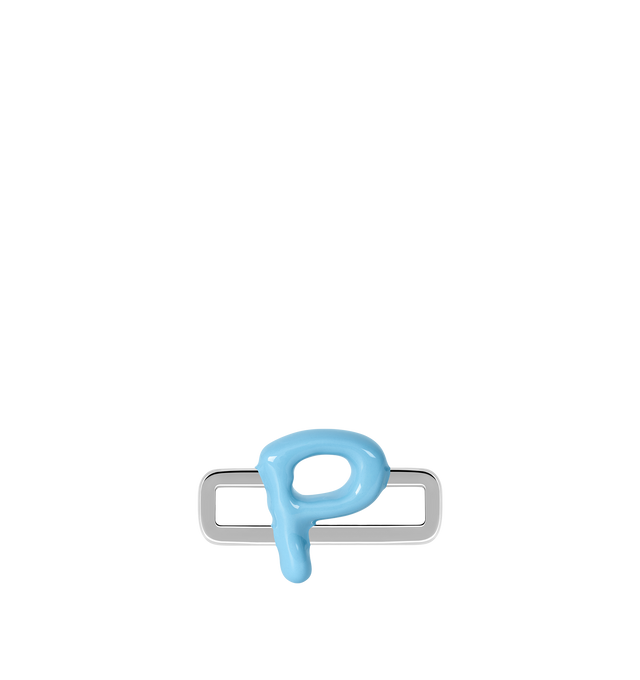 Image 1 of 8 - BLUE - Poubel by The Gstaad Guy "P" charm from the Alphabet Collection. All charms are made of .925 sterling silver, and are hand-painted using non-toxic lead-free enamel.Links sold separately. Cheap Luxury Handbag Shop offers a range of initial pieces from this collection in-store. For personal consultation and detailed information about jewelry, please contact our dedicated stylist team at personalshopping@hirshleifers.com
