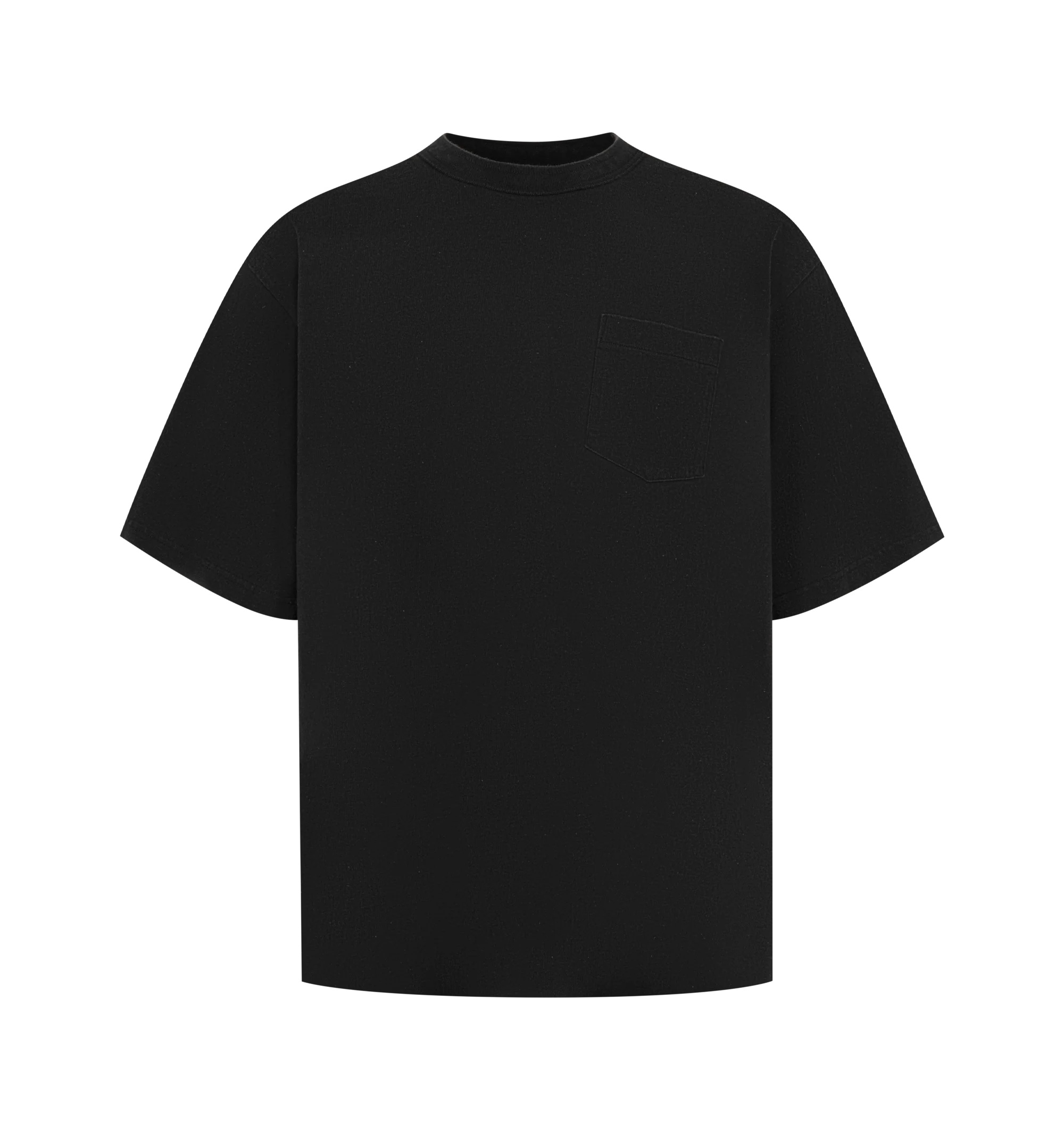 Image 1 of 2 - BLACK - Sacai Mens T-Shirt is crafted from cotton jersey. Features a classic crew neckline, short sleeves, and a regular fit. Main Material: Cotton Jersey. Made in Japan.