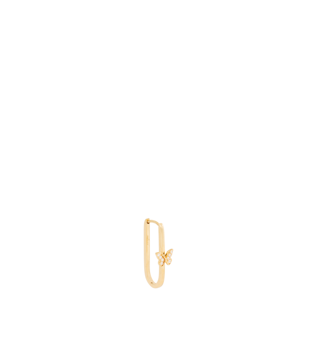 Image 1 of 2 - GOLD - Foundrae Butterfly Pave Fob Earring Crafted in 18 karat yellow gold. This Fob Earring features a diamond pav butterfly, symbolizing Reverie. Sold as a single earring. Cheap Luxury Handbag Shop offers a range of pieces from this collection in-store. For personal consultation and detailed information about jewelry, please contact our dedicated stylist team at personalshopping@hirshleifers.com. This item may be restricted for online purchase to international clients. For assistance purchasing this it