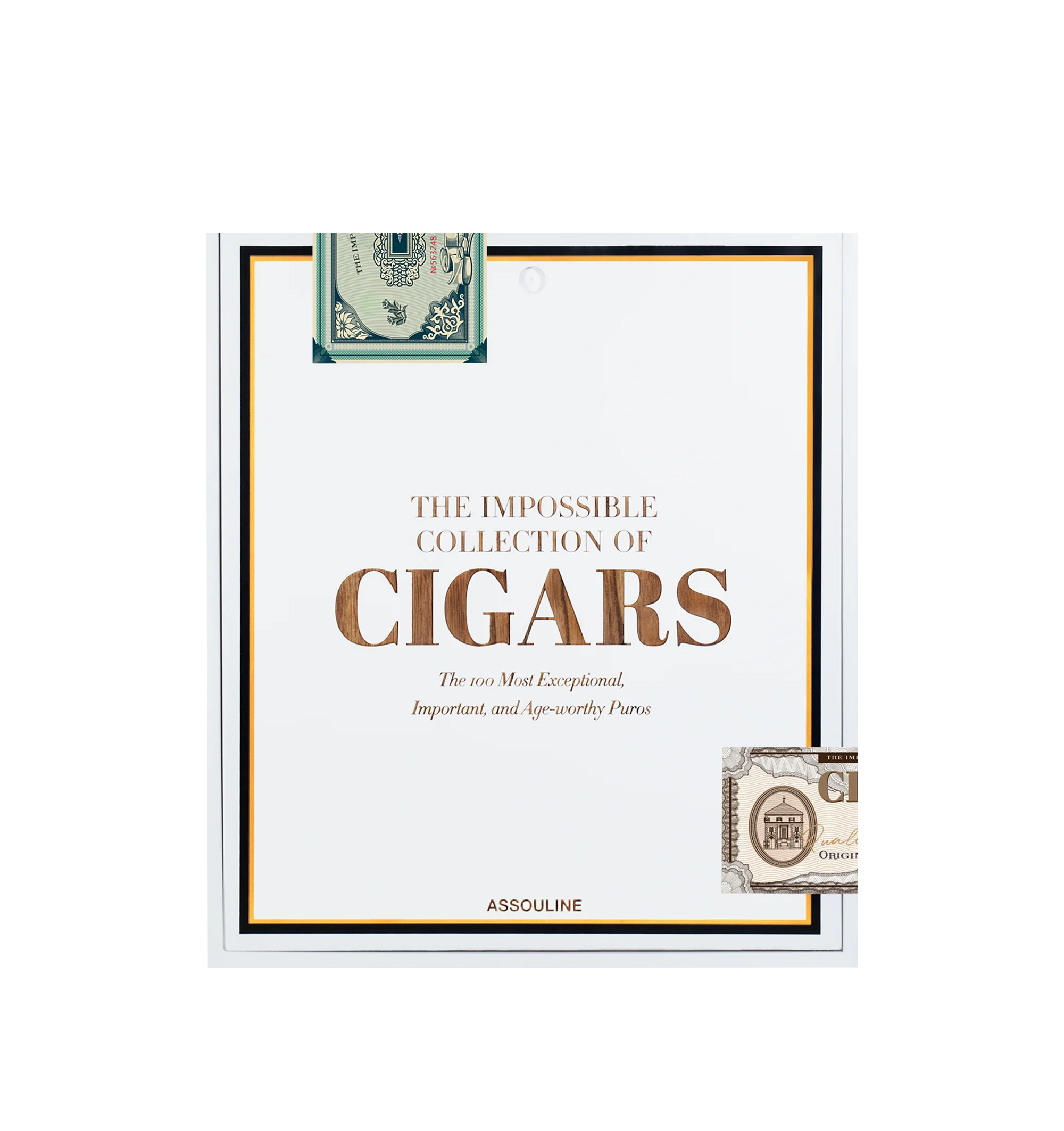 Image 2 of 5 - WHITE - Assouline The Impossible Collection of Cigars is a luxury coffee table book that celebrates the world's most exceptional cigars through expert storytelling, rare photography, and the unparalleled knowledge of cigar authority Aaron Sigmond. Presented in a handcrafted wooden cigar box, this Ultimate Collection volume explores the finest cigars of the twentieth and twenty-first centuries, featuring hand-tipped authentic cigar bands and an extraordinary selection of legendary cigars from