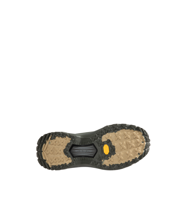 Image 4 of 5 - NEUTRAL - Moncler Mens Trailgrip Lite 3 Sneakers feature a nubuck, suede, and knit fabric upper. Designed with a knit sock construction, Ortholite insole, stretch fabric lining, lace-up closure, TPU sole with EVA filler, Vibram MEGAGRIP rubber outsole, carbon sole, 16 cm shaft height, and 4.2 cm sole. Upper: Cow Leather and 100% Polyester; Lining: 100% Polyester; Sole: 100% Elastodiene. Made in Vietnam.