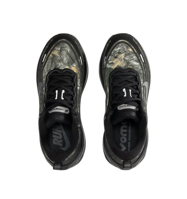 Image 5 of 5 - BLACK - NIKE Vomero Plus Sneaker featuring soft mesh upper, ultra-responsive ZoomX foam midsole, high-abrasion rubber outsole offers durable traction, webbed lace loops and reflective details.