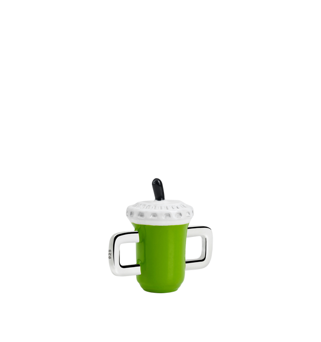 Image 4 of 9 - GREEN - Poubel by The Gstaad Guy Iced Matcha Charm. All charms are made of .925 sterling silver, and are hand-painted using non-toxic lead-free enamel. Links sold separately. Cheap Luxury Handbag Shop offers a range of initial pieces from this collection in-store. For personal consultation and detailed information about jewelry, please contact our dedicated stylist team at personalshopping@hirshleifers.com 