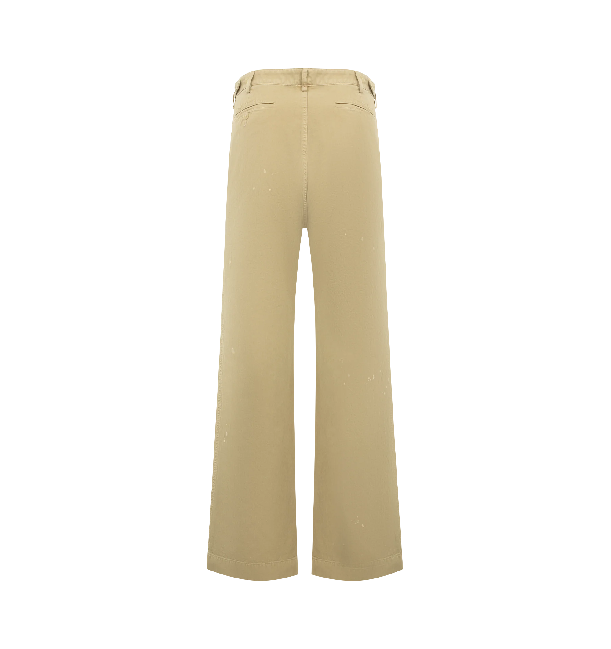 Image 2 of 3 - BROWN - AURALEE Finx Light Chino One-Tuck Wide Pants featuring wide fit, single front tuck, lightweight Finx cotton, garment dyed, button zip closure and distressing thorughout. 100% cotton.    