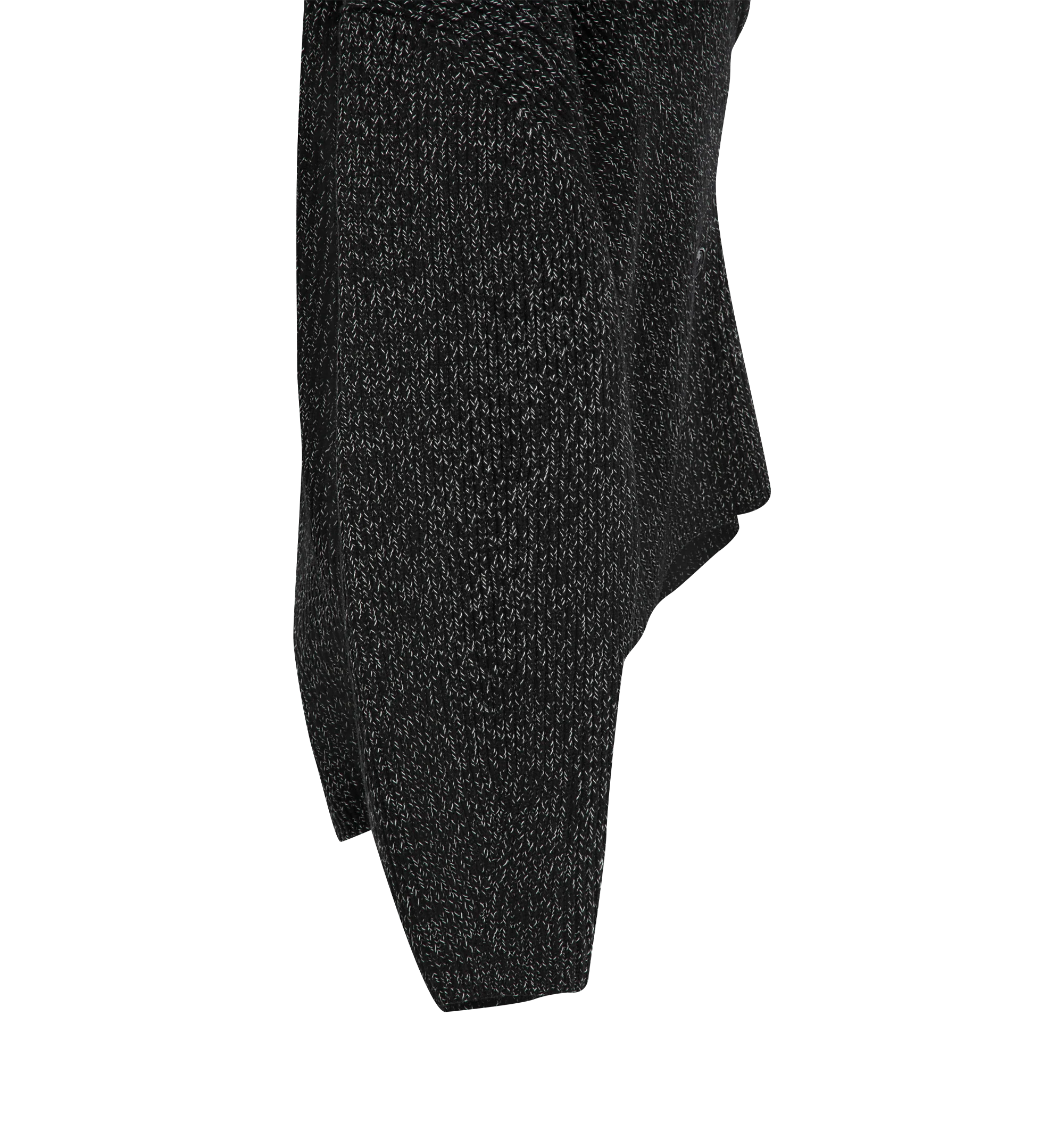 Image 3 of 3 - BLACK - Toteme Women's Oversized Shawl-Lapel Cardigan features wide sleeves, curved shawl lapels, and rounded proportions. It is knitted from heavyweight, ribbed wool and is set with a double-breasted button front. Materials: 82% RWS wool, 13% cotton, 5% polyamide.
