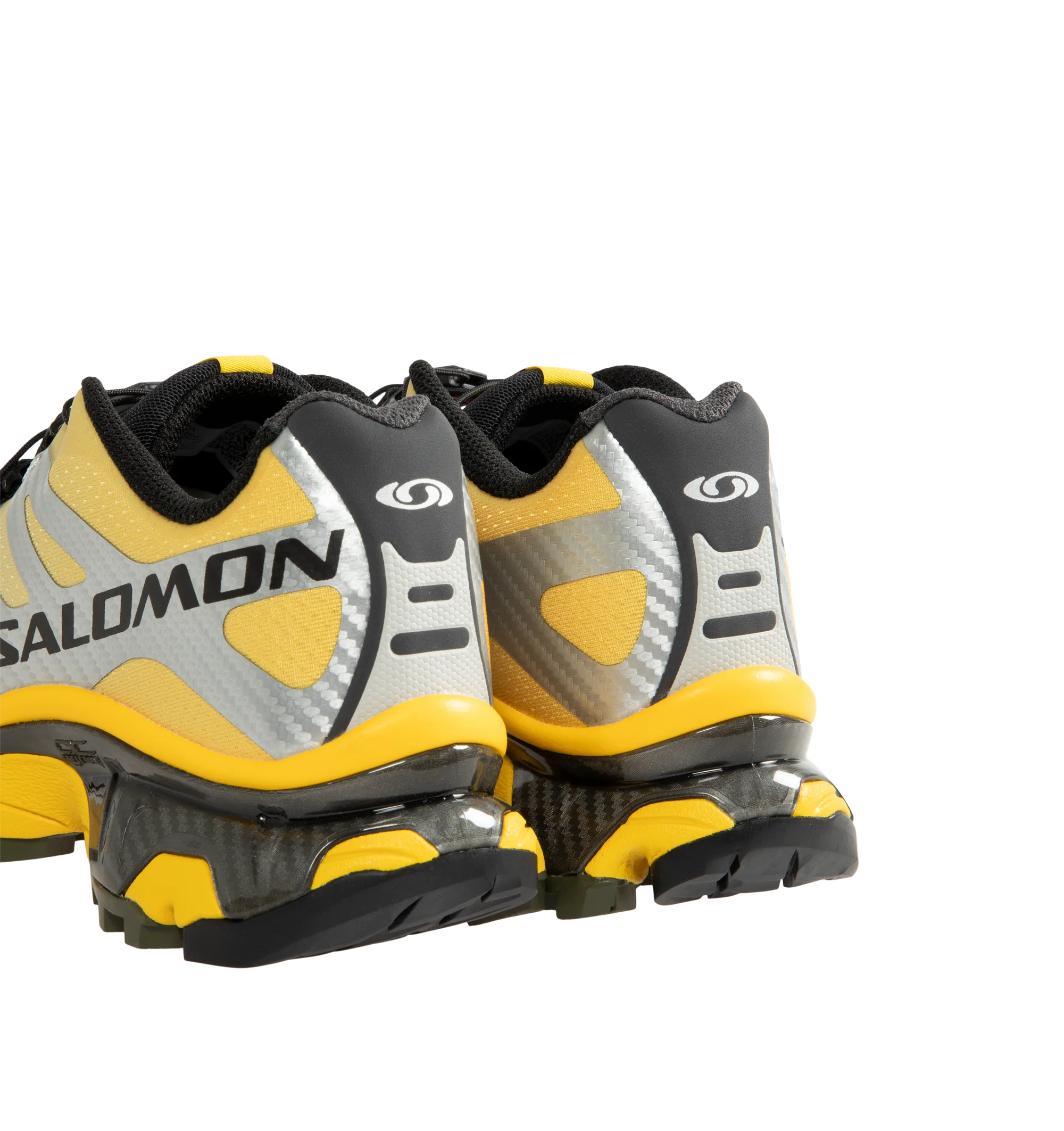 Image 3 of 5 - YELLOW - Salomon Men's XT-4 OG Sneakers are crafted with a lightweight textile and synthetic upper and feature the brand's Agile Chassis System, Quicklace technology, and dual-density EVA cushioning for exceptional stability and comfort. Reviving one of Salomon's iconic trail-running silhouettes, these designer sneakers combine technical performance with archival outdoor style, delivering superior support, durability, and all-terrain traction for both city streets and rugged trails. Main Mate 