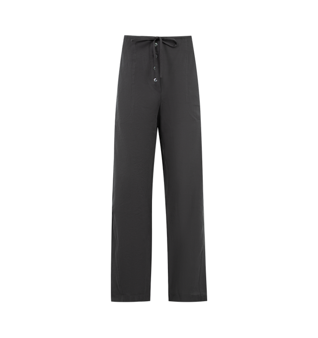 Image 1 of 3 - GREY - STUDIO NICHOLSON Sheer Trousers featuring drawstring at waistband, four-pocket styling, exposed button fly and relaxed fit. Made in Portugal.