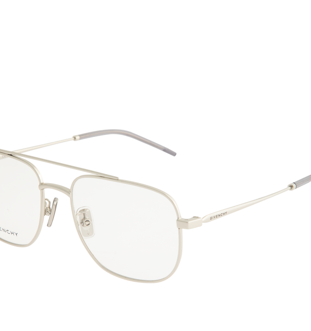 Image 3 of 3 - SILVER - GIVENCHY City Sunglasses featuring adjustable nose pads, logo signature engraved on both temples and thin, tapered arms. 100% UVA/UVB protection.