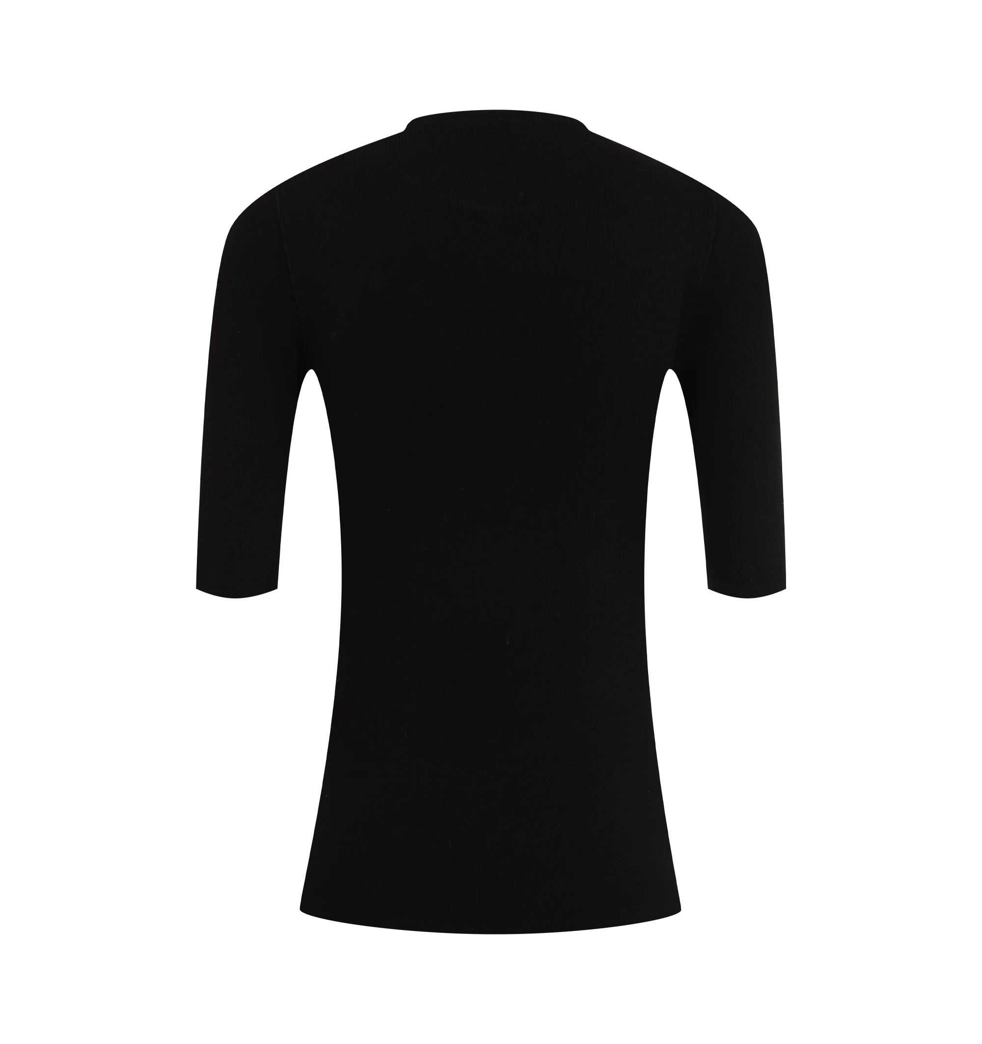 Image 2 of 2 - BLACK - Toteme Women's Compact Jersey Top is crafted from a signature compact knit and features a flattering slim-fit silhouette. Designed with a scoop neckline, long sleeves, and hip-length proportions, it is finished in a pullover style. Main Material: Viscose/Nylon/Polyamide/Elastane. Imported. 
