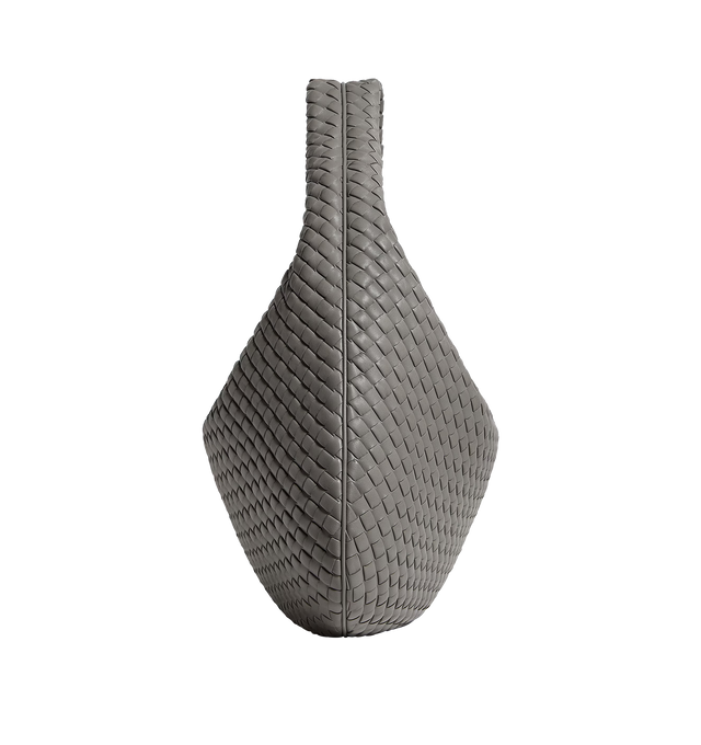 Image 2 of 3 - GREY - BOTTEGA VENETA Maxi Veneta Bag featuring maxi padded Intrecciato supple leather shoulder bag with single compartment, one zipped pocket, zip closure and suede lining. Lambskin. Made in Italy.