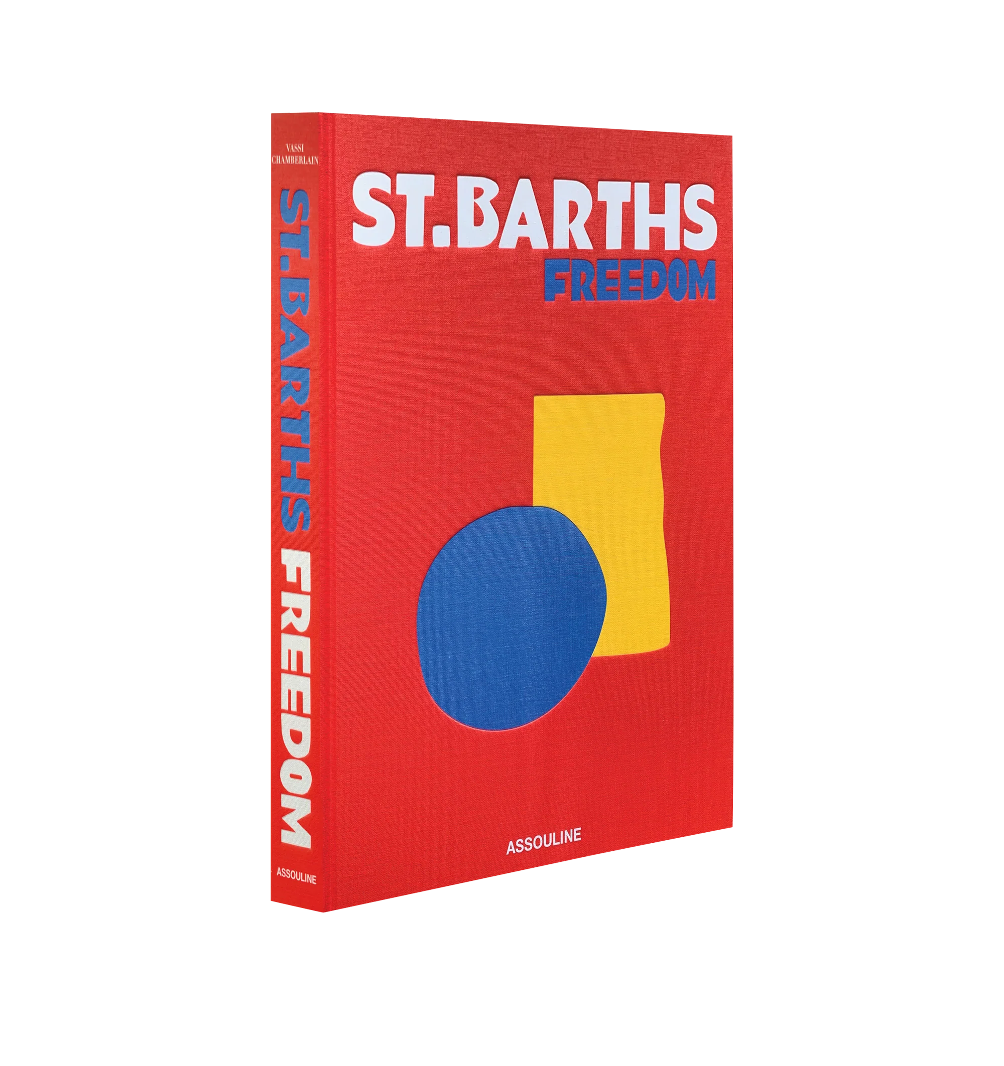 Image 1 of 5 - RED - ASSOULINE St. Barth's Freedom by Author Vassi Chamberlain. Linen hardcover book with 280 pages featuring over 200 illustrations. Language: English. Dimensions: W 10 x L 13 x D 1.5. R.  St. Barths, a mix of luxury and simplicity, offers a haven of legends, wild nights, and celebrity allure. From the bustling Gustavia port to exclusive dining and world-class events, the island vibrates with excitement and elegance. St. Barths Freedom invites readers to experience its vibrant energy, from  