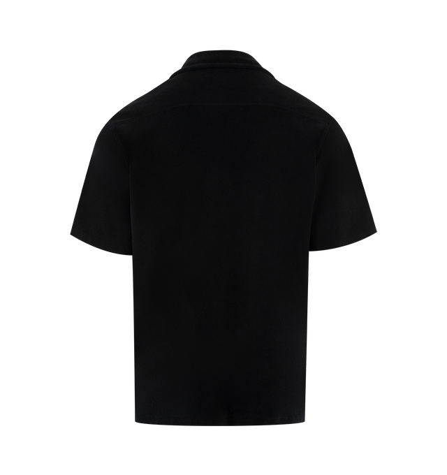 Image 2 of 2 - BLACK - GALLERY DEPT. French Parker Shirt featuring short sleeve button-up shirt, textured fabric, boxy, wide fit, point collar, tonal button closure and front pocket with the FRENCH logotype. 100% cotton. Made in Portugal.