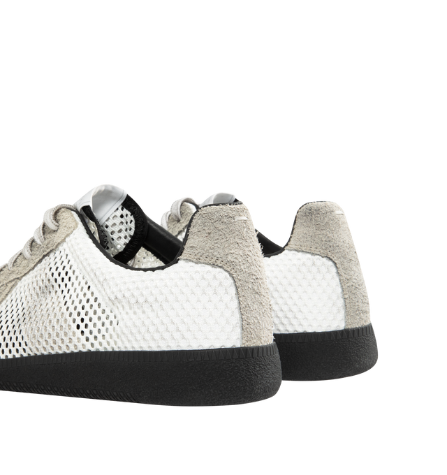 Image 3 of 5 - GREY - MAISON MARGIELA High Quality Luxury Sneaker featuring mesh panels, panelled design, cotton, lace-up fastening, round toe and rubber sole. 