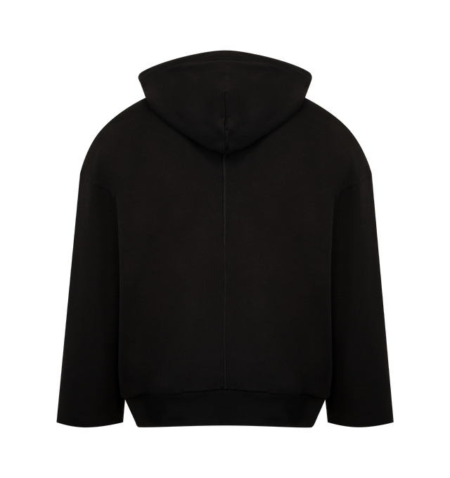 Image 4 of 4 - BLACK - THE ROW Stanley Sweatshirt featuring boxy hooded sweatshirt in soft cotton terry with drawstring tie and ribbed hem. 100% cotton. Made in Italy.