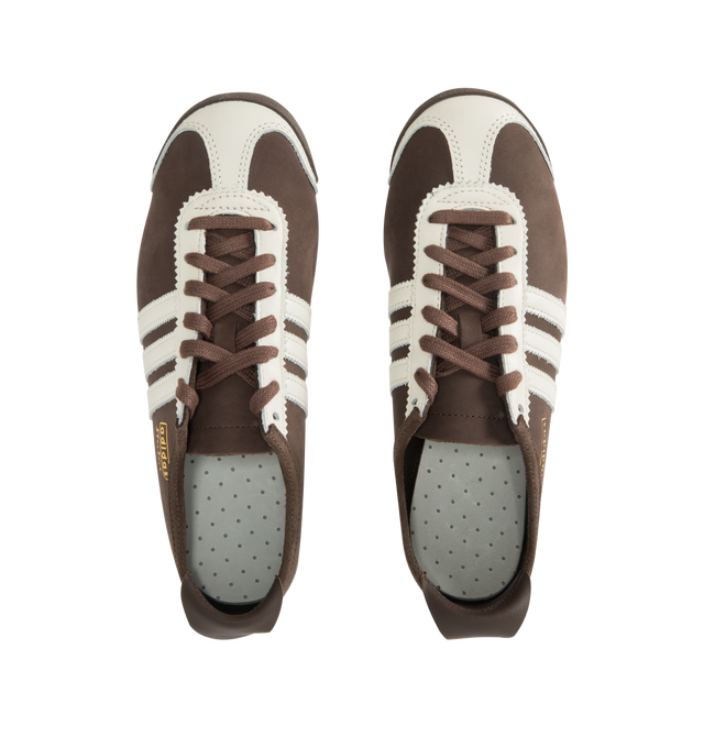 Image 5 of 5 - BROWN - ADIDAS Italia 60S Sneaker featuring regular fit, lace closure, leather upper, leather lining, rubber outsole, signature archive gold 'adidas Italia' branding and deconstructed lining effect.
