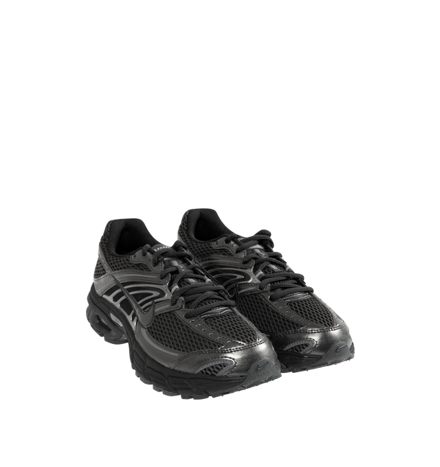 Image 2 of 5 - BLACK - NIKE Air Max Moto 2K Sneaker featuring metallic accents, Max Air cushioning, foam midsole and rubber outsole.