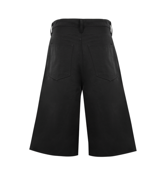 Image 2 of 3 - BLACK - FEAR OF GOD 5 Pocket Short featuring button fly closure, 5-pocket design, back tonal logo patch, belt loop detailing and heavyweight ripstop fabric. 100% recycled nylon. Lining: 100% cotton. 