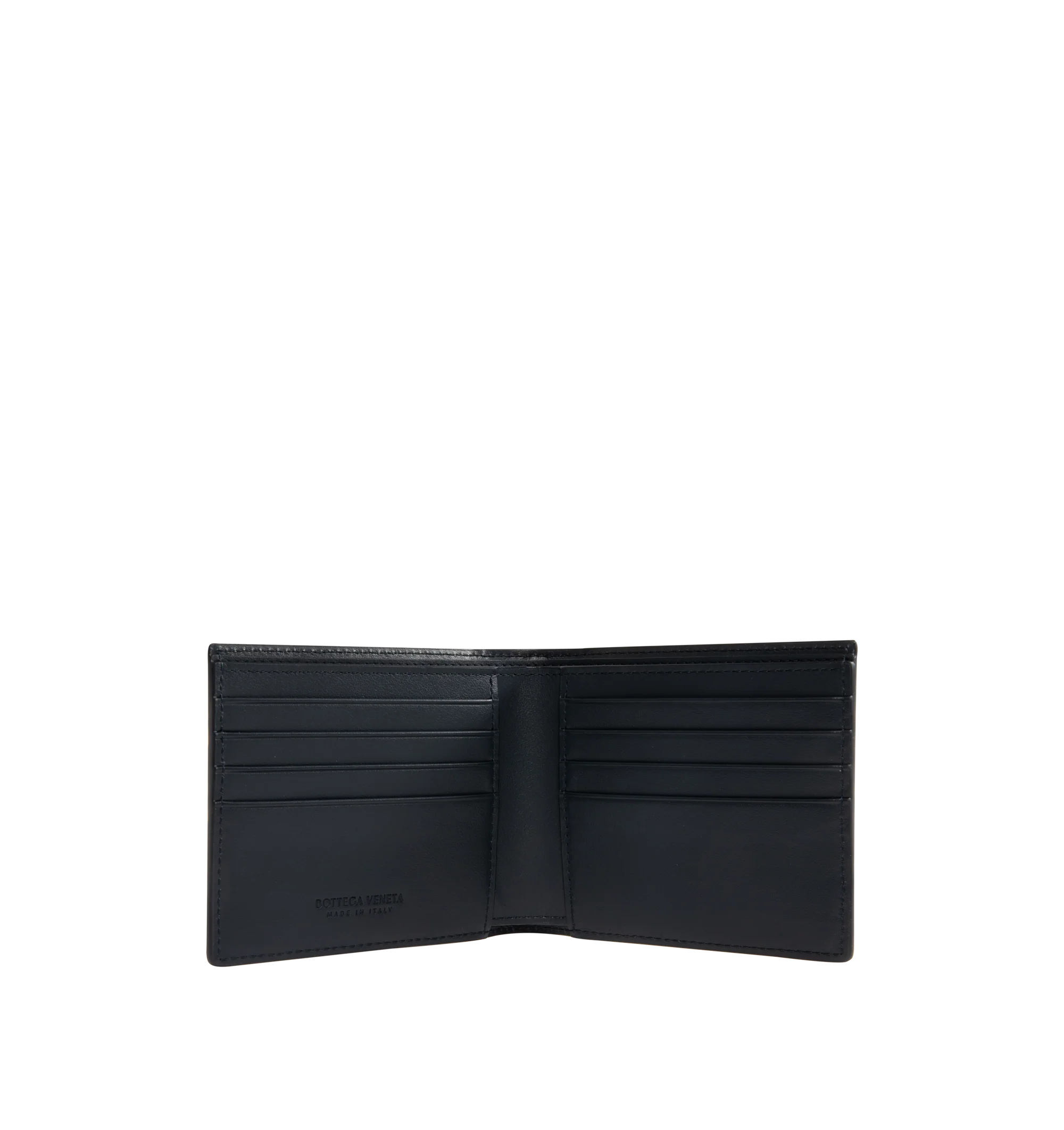 Image 3 of 3 - MULTI - BOTTEGA VENETA Intrecciato Bi-Fold Wallet featuring an airbrushed tri-color pattern, intrecciato calfskin leather, eight card slots, two note compartments and two additional pockets. Calfskin. Made in Italy.