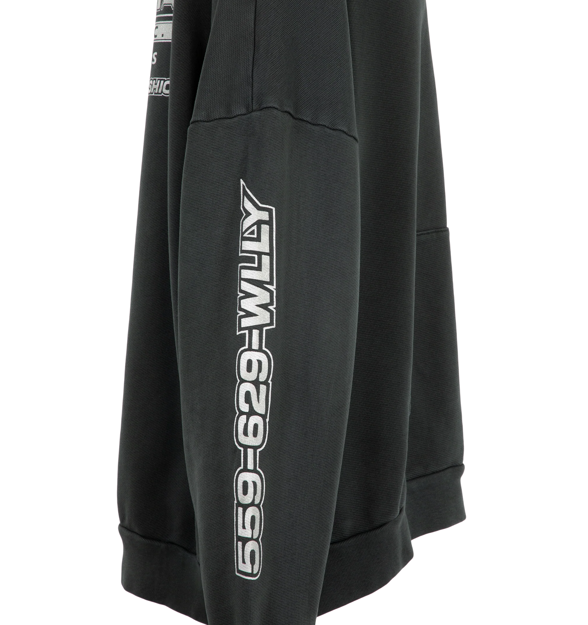 Image 3 of 4 - BLACK - The Chavarria Licensed Designs Zip Hoodie is cut in an oversized silhouette with dropped shoulders for a relaxed, easy fit. Crafted from 100% Cotton.
