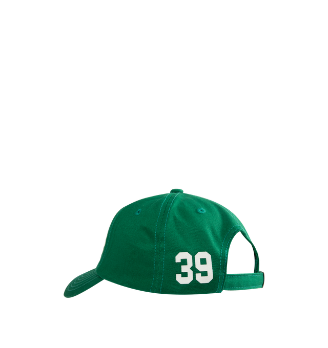 Image 2 of 3 - GREEN - HUMAN MADE 5 Panel Twill Cap featuring a classic Human Made logo on the front and an adjustable strap on the back. 100% twill fabric. Made in Japan.