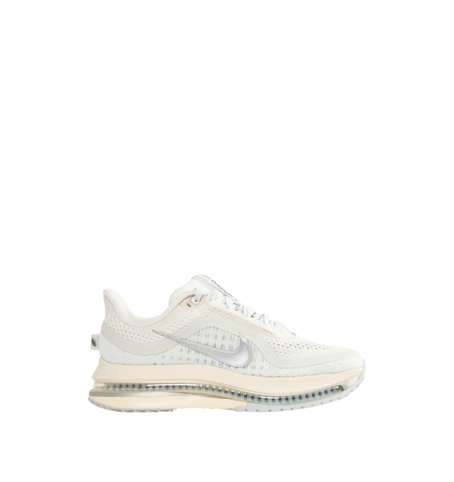 Image 1 of 5 - WHITE - NIKE Pegasus Premium Sneaker featuring breathable circular knit upper, responsive cushioning, ZoomX foam in the midsole and ReactX foam in the heel, full-length Air Zoom unit, waffle outsole with high-abrasion rubber and reflective design details.