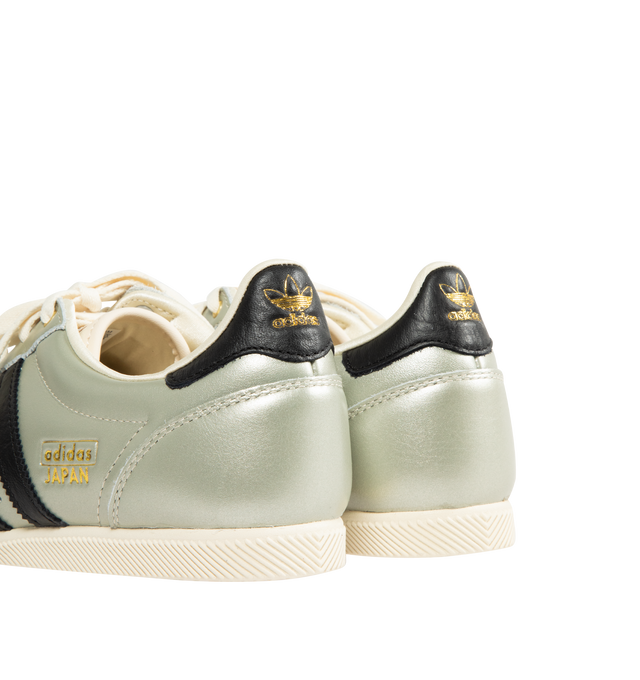 Image 3 of 5 - SILVER - ADIDAS Japan Sneaker featuring metallic leather upper, double-stitched T-toe, regular fit, lace closure, leather upper, synthetic lining and rubber outsole.