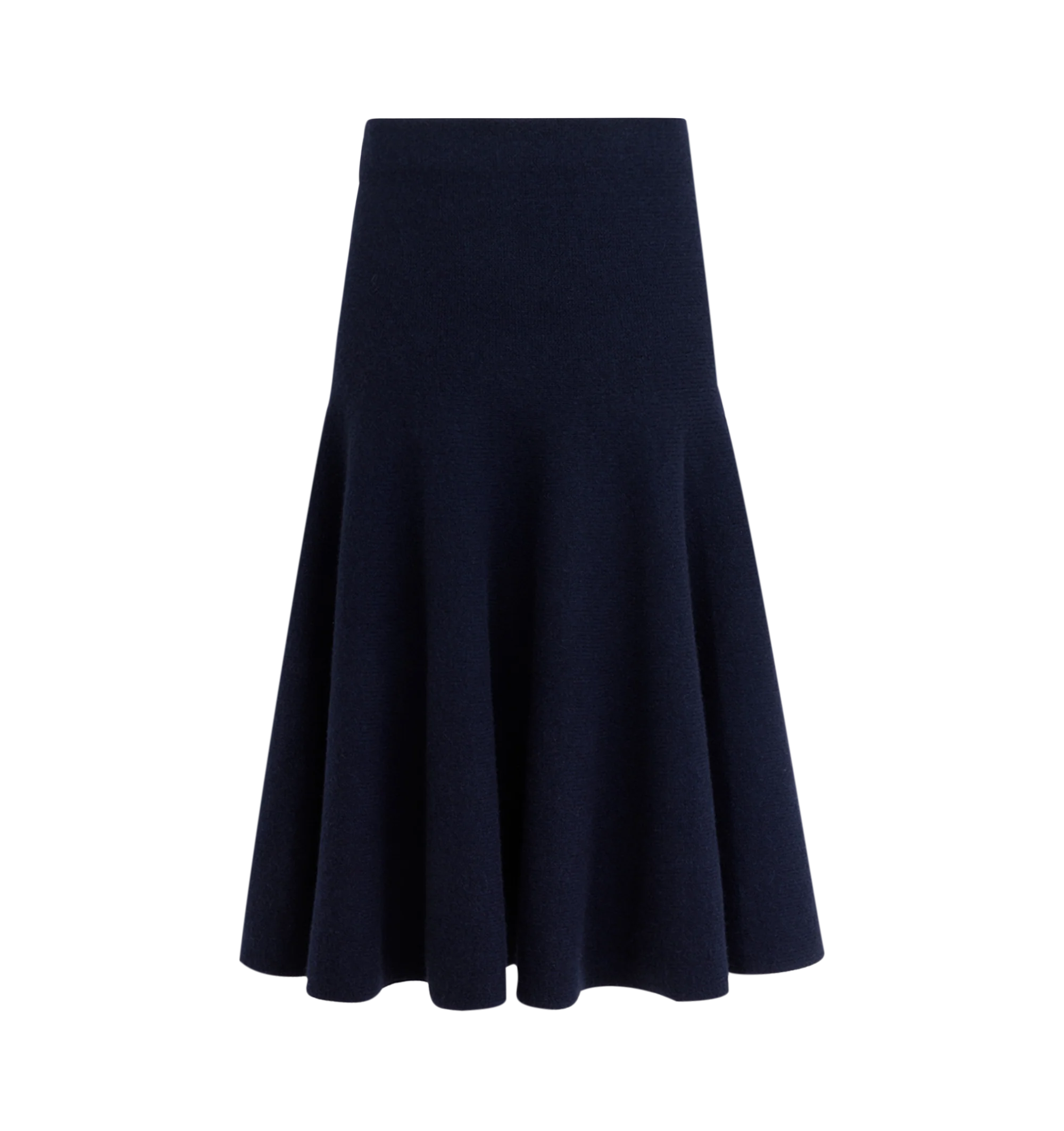 Image 1 of 1 - NAVY - Alaia Women's Cashmere Flared Skirt is crafted in cashmere with a Midi Length, and a flared cut design. Made in Italy.