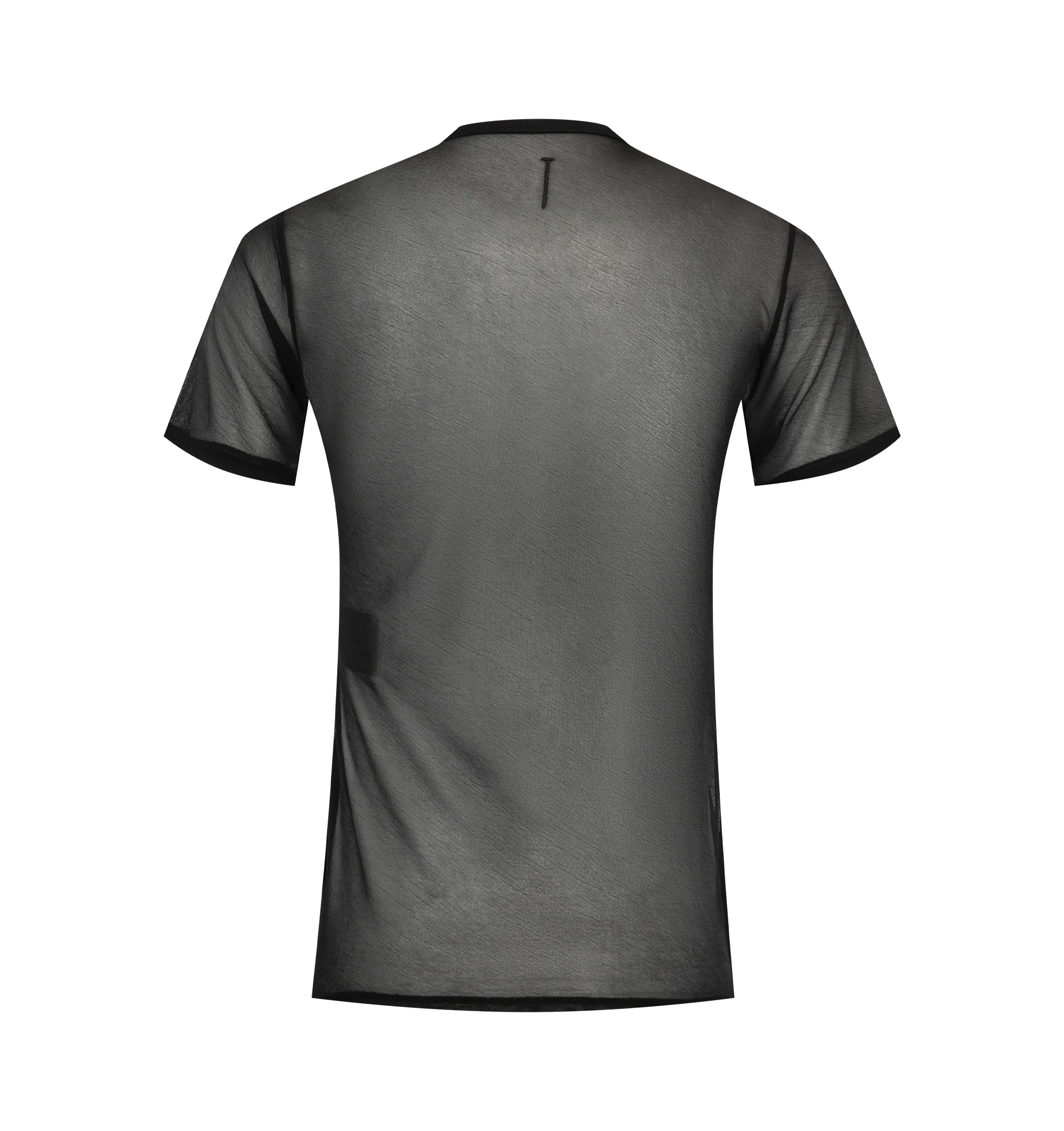 Image 2 of 2 - BLACK - Tom Ford Women's Light Crepe Jersey Boyfriend T-Shirt is crafted from lightweight transparent crepe jersey and features a relaxed boyfriend fit. Designed with a fluid drape and clean, versatile silhouette, this essential style reflects Tom Fords elevated approach to everyday wardrobe foundations. Main Material: Light Crepe Jersey. 