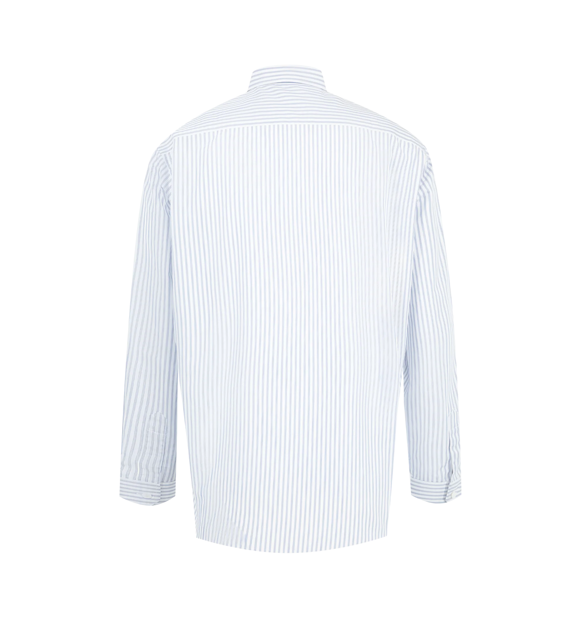 Image 2 of 2 - BLUE - Toteme Men's Casual Pocket Shirt is crafted from cotton and features a relaxed silhouette with a point collar and button-front closure. Designed as an elevated everyday essential, the shirt is finished with a chest pocket and clean, streamlined tailoring that reflects Totemes understated aesthetic. Main Material: 100% Cotton.