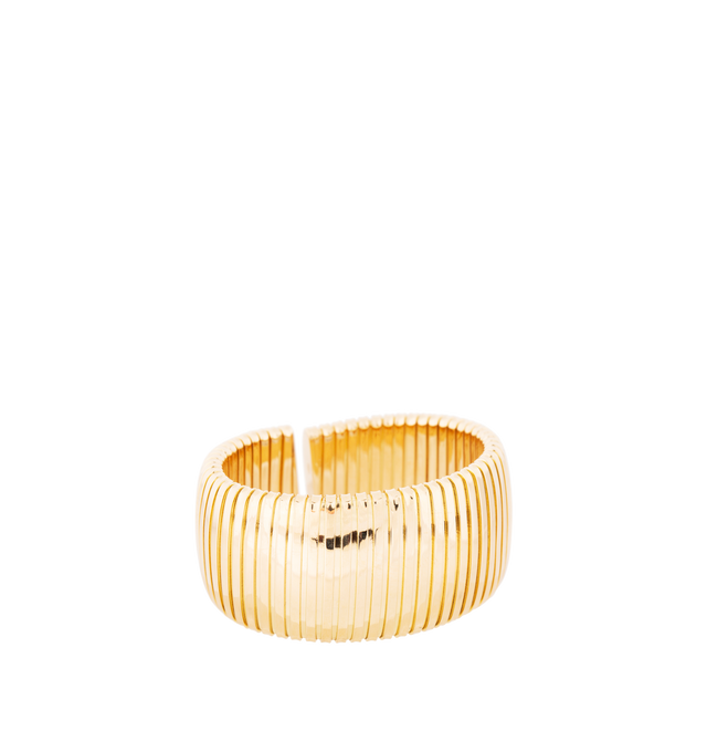 Image 1 of 1 - GOLD - SIDNEY GARBER Ribbed Golden Cuff in 18k yellow gold and approximately 1.4in wide. Cheap Luxury Handbag Shop offers a range of initial pieces from this collection in-store. For personal consultation and detailed information about jewelry, please contact our dedicated stylist team at personalshopping@hirshleifers.com. This item may be restricted for online purchase to international clients. For assistance purchasing this item please contact our dedicated stylist team at personalshopping@hirshleifers.