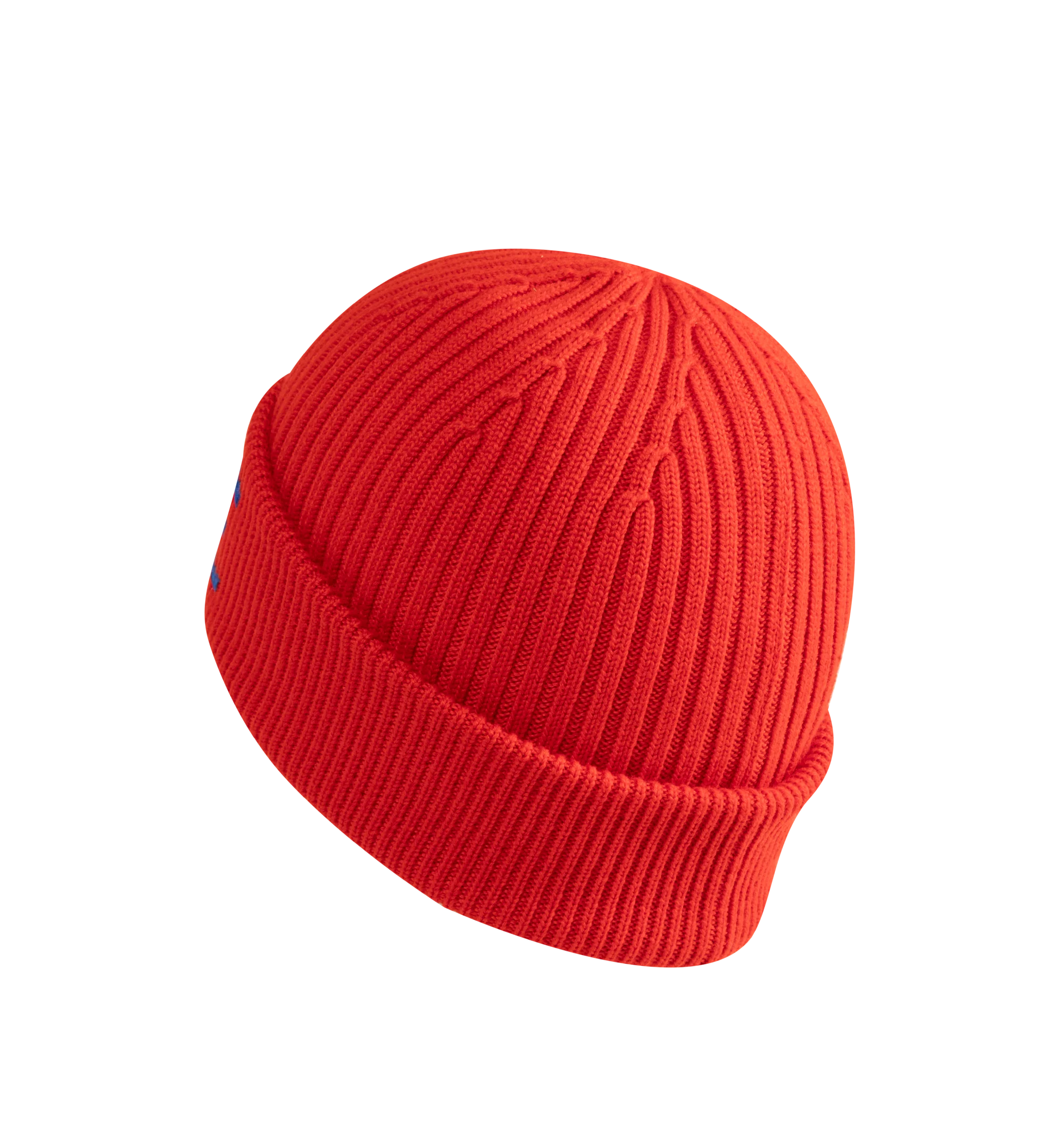 Image 2 of 2 - RED - Loewe Beanie in Wool is crafted from medium-weight ribbed wool knit and features a classic minimalist silhouette designed for everyday wear. The textured ribbed construction provides warmth and comfort, while the understated design reflects the house's signature approach to refined essentials. Main Material: Wool. Features: medium-weight knit, ribbed construction. Height 26 cm x Width 21.5 cm.