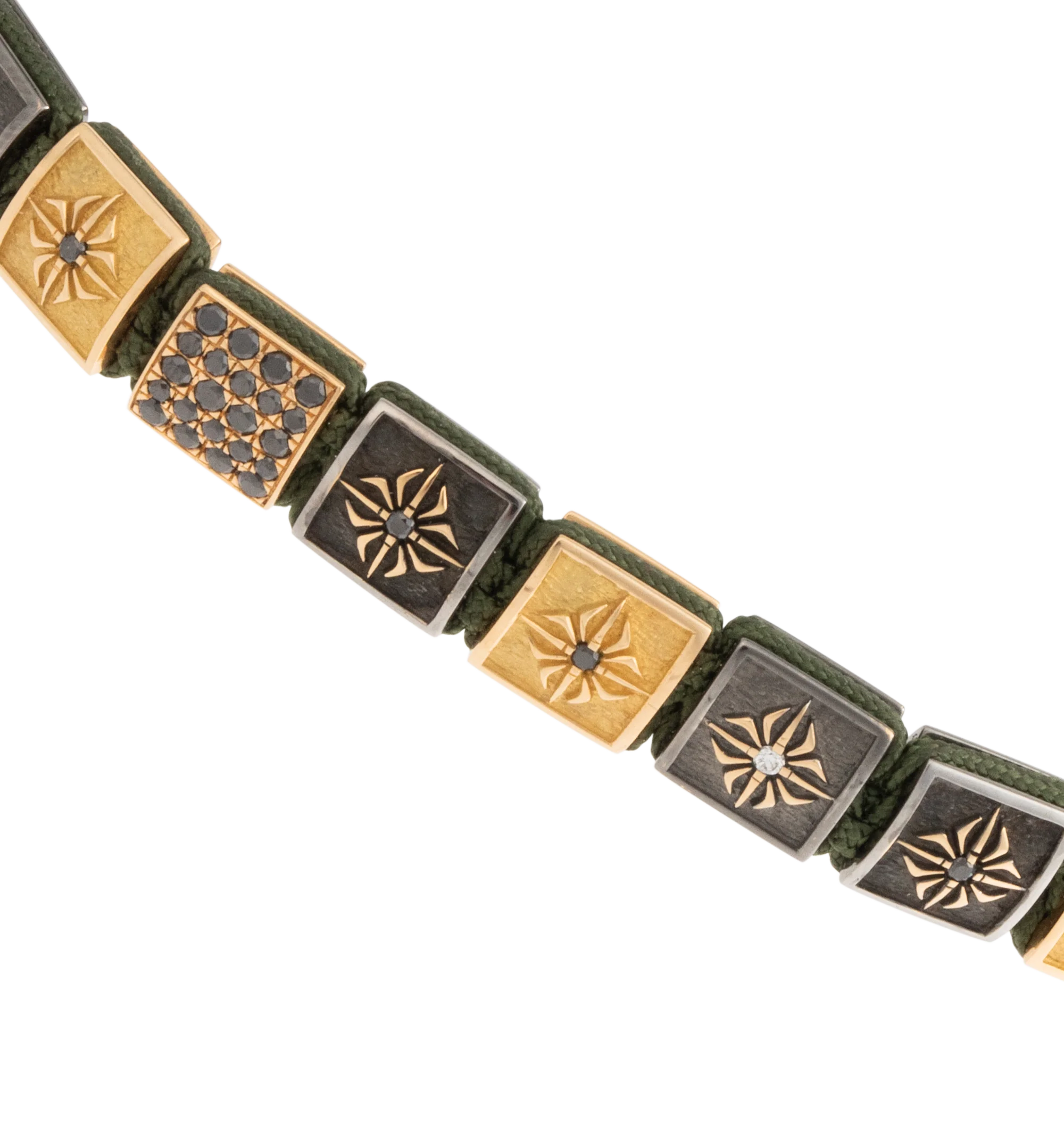 Image 2 of 2 - MULTI - Shamballa Jewels 6mm Lock Bracelet, an embodiment of luxury and precision. This stunning bracelet combines black and white diamonds seamlessly set black rhodium-plated yellow gold. Cheap Luxury Handbag Shop offers a range of pieces from this collection in-store. For personal consultation and detailed information about jewelry, please contact our dedicated stylist team at personalshopping@hirshleifers.com. 