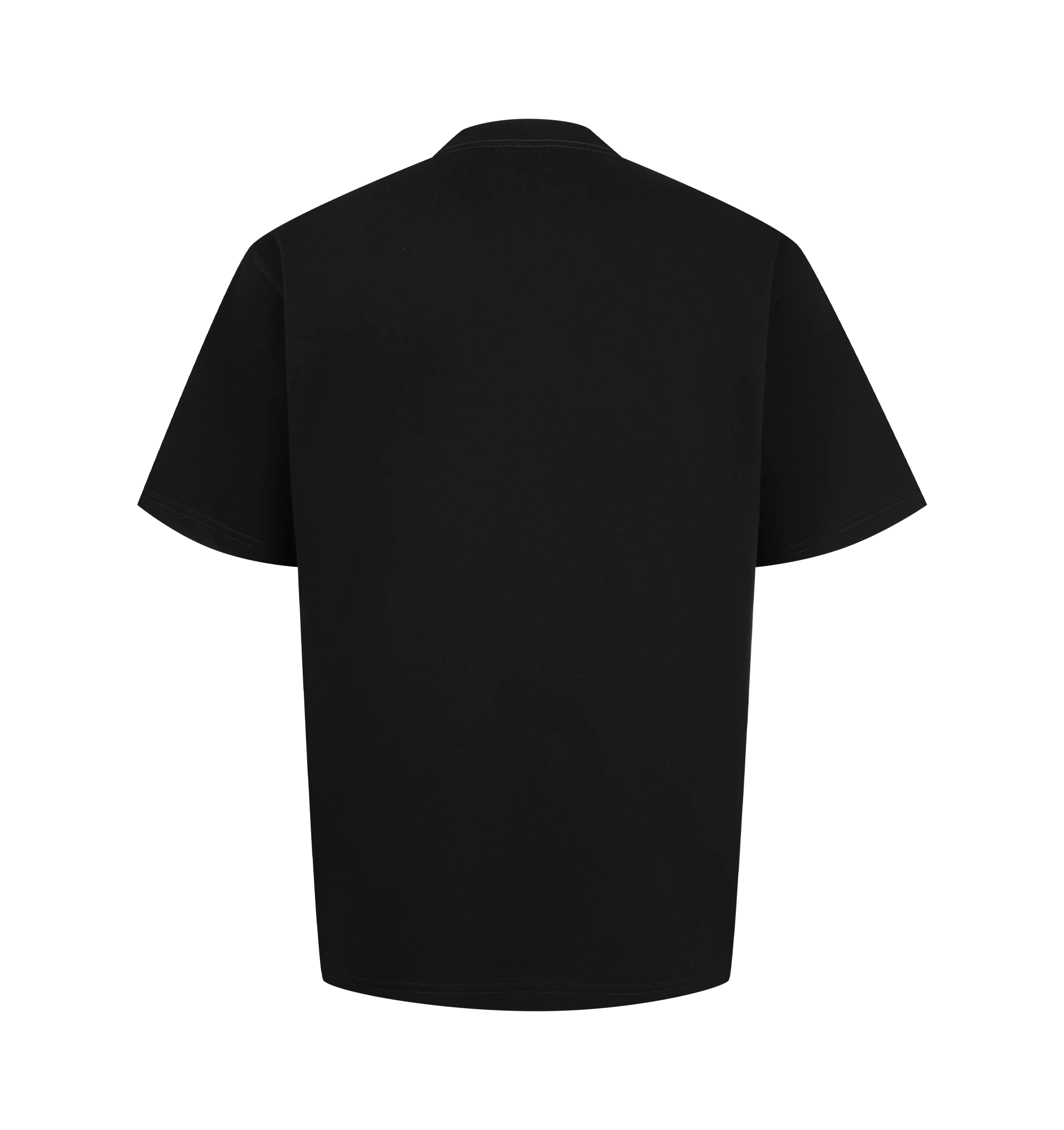 Image 2 of 2 - BLACK - Bottega Veneta Mens Cotton Jersey T-Shirt is crafted from lightweight prima cotton jersey material with house embroidery on the leather chest pocket. Features a relaxed fit, crew neckline, and short sleeves. Main Material: 100% Cotton; Pocket: Leather. Made in Italy. 