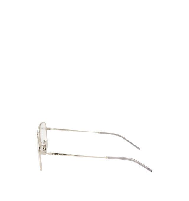 Image 2 of 3 - SILVER - GIVENCHY City Sunglasses featuring adjustable nose pads, logo signature engraved on both temples and thin, tapered arms. 100% UVA/UVB protection.